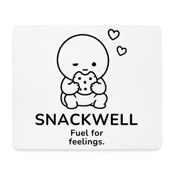 Snackwell – Fuel for Feelings | Cozy Snack Mood - Mousepad (Querformat) - Weiß - Vorne