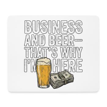 Business And Beer - Mousepad (Querformat) - Weiß - Vorne