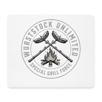 Wurststock Grill - Mousepad (Querformat) - Weiß - Vorne