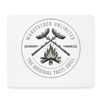 Original Taktik Grill Emblem - Mousepad (Querformat) - Weiß - Vorne