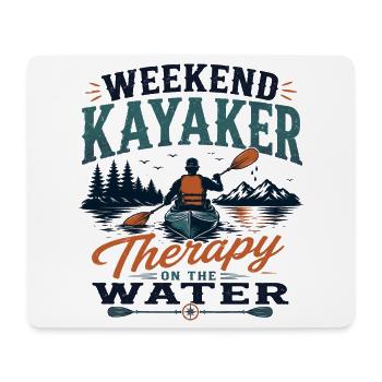 Wochenend-Kajakfahrer-Therapie auf dem Wasser - Mousepad (Querformat) - Weiß - Vorne