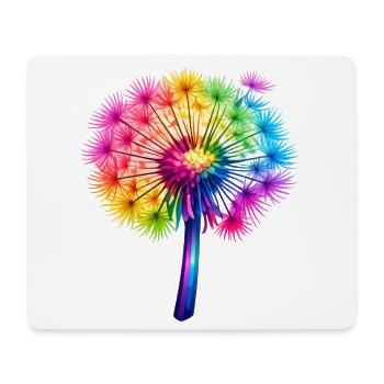 Regenbogen Löwenzahn Blüte - Mousepad (Querformat) - Weiß - Vorne