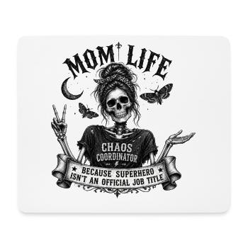 Mom Life Chaos Coordinator Vintage Skull Gothic - Mousepad (Querformat) - Weiß - Vorne