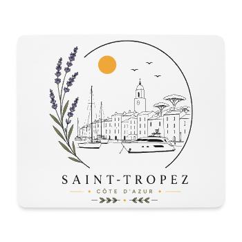 Saint-Tropez Hafen Blick - Mousepad (Querformat) - Weiß - Vorne