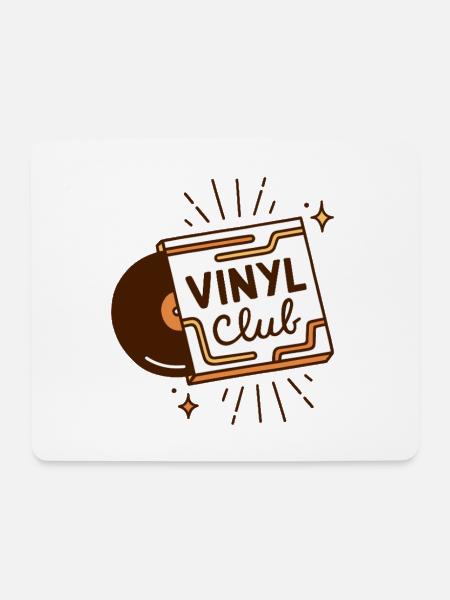 Vinyl club analog music aesthetic - Mouse Pad (horizontal) - white