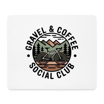 Gravel & Coffee Club - Mousepad (Querformat) - Weiß - Vorne