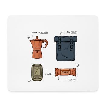 Bikepacking Gear Zubehör - Mousepad (Querformat) - Weiß - Vorne