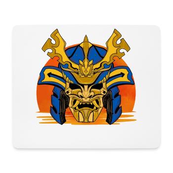 Golden Mask Samurai-Wappen - Mousepad (Querformat) - Weiß - Vorne