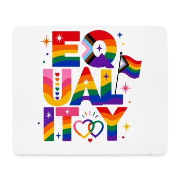 Equality Regenbogen Pride Spruch Statement Retro - Mousepad (Querformat) - Weiß - Vorne
