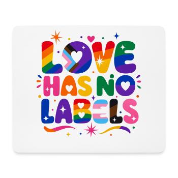 Love Has No Labels Regenbogen Pride Spruch - Mousepad (Querformat) - Weiß - Vorne