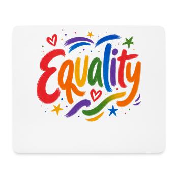Equality Regenbogen CSD Pride Parade Love Shirt - Mousepad (Querformat) - Weiß - Vorne
