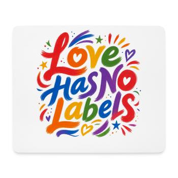 Love Has No Labels für Pride Fans Tshirt Aufkleber - Mousepad (Querformat) - Weiß - Vorne