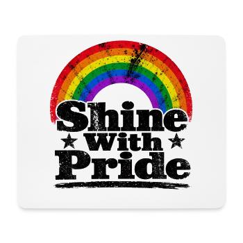 Shine With Pride Regenbogen Vintage Shirt Sticker - Mousepad (Querformat) - Weiß - Vorne