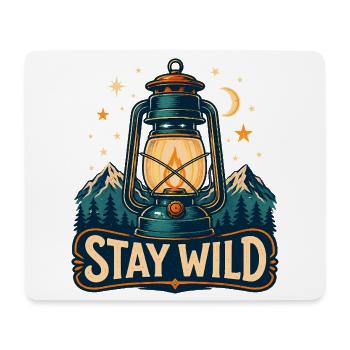 Stay Wild Laterne Waldnächte - Mousepad (Querformat) - Weiß - Vorne
