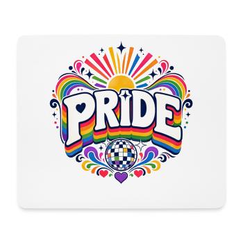 Pride Rainbow Disco CSD Saying Outfit - Mouse Pad (horizontal) - white - Front