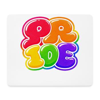 Pride Bubble Rainbow CSD Shirt Sticker - Mouse Pad (horizontal) - white - Front