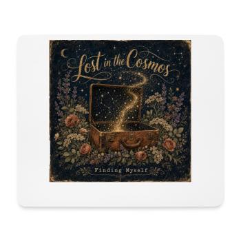 Lost in the Cosmos Vintage Poster Starry Sky - Mouse Pad (horizontal) - white - Front