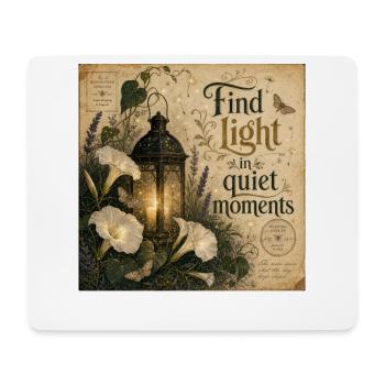 Find Light In Quiet Moments Vintage Poster Decoration - Mouse Pad (horizontal) - white - Front
