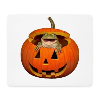Halloween Frog in Pumpkin T-Shirt Funny - Mouse Pad (horizontal) - white - Front