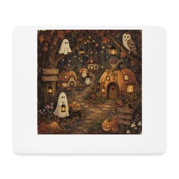 Pumpkin Hollow Pumpkin House Hoodie Vintage Fall - Mouse Pad (horizontal) - white - Front