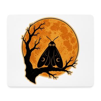 Mothman Moth Full Moon T-Shirt Halloween Vintage - Mouse Pad (horizontal) - white - Front