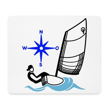 Optimist Opti Segelboot Segeln Kinder Regatta - Mousepad (Querformat) - Weiß - Vorne