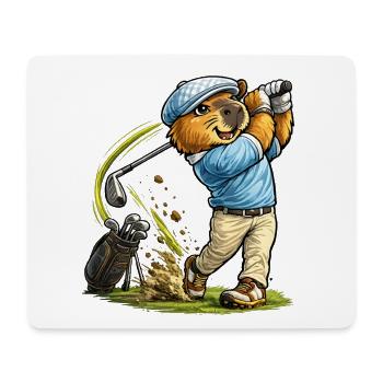 Sweet capybara at golf - Mouse Pad (horizontal) - white - Front