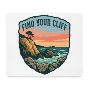 Vintage Cliff and Ocean Motivational Patch - Mouse Pad (horizontal) - white - Front