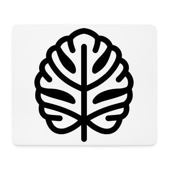 tropisches Blatt - Mousepad (Querformat) - Weiß - Vorne