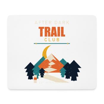 After Dark Trail Club – Nachtwanderung - Mousepad (Querformat) - Weiß - Vorne