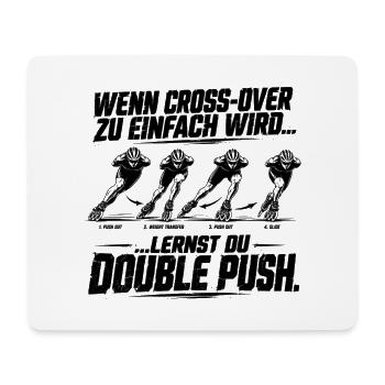 Double Push Speedskating Technik - Mousepad (Querformat) - Weiß - Vorne
