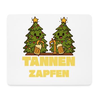 Tannen Zapfen Bierduo - Mousepad (Querformat) - Weiß - Vorne