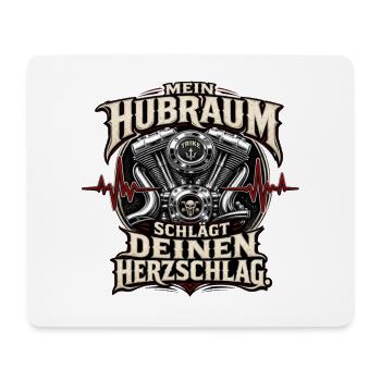 Trike Hubraum Biker Spruch - Mousepad (Querformat) - Weiß - Vorne