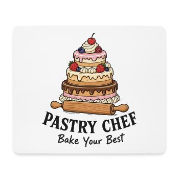 Backe die beste Torte - Mousepad (Querformat) - Weiß - Vorne