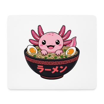 Süßer Axolotl in der Ramen Suppenschüssel - Mousepad (Querformat) - Weiß - Vorne