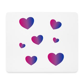 Bi Pride Herzen - Mousepad (Querformat) - Weiß - Vorne