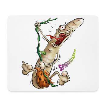 Spargeltarzan - Mousepad (Querformat) - Weiß - Vorne