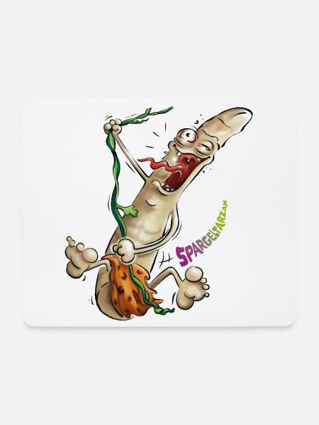 Spargeltarzan - Mousepad (Querformat) - Weiß
