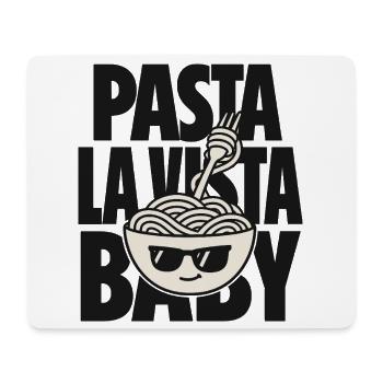 Pasta La Vista Baby – Spaghetti mit Sonnenbrille - Mousepad (Querformat) - Weiß - Vorne