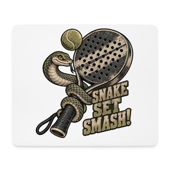 Schlangen-Set Smash-Pickleball - Mousepad (Querformat) - Weiß - Vorne