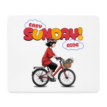 Easy Sunday Ride Fahrrad Anime Mädchen Geschenk - Mousepad (Querformat) - Weiß - Vorne