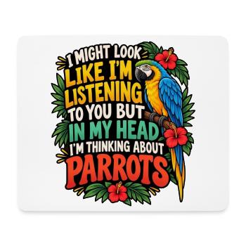 Lustige Papageien-Mama Besitzerin Vogelliebhaber Tropische Haustierkunst - Mousepad (Querformat) - Weiß - Vorne