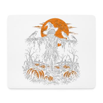 Die Vogelscheuche im Kürbisfeld - Mousepad (Querformat) - Weiß - Vorne