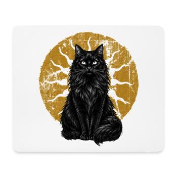 Schwarze Katze Magical Mond Mystisch Cottagecore - Mousepad (Querformat) - Weiß - Vorne