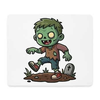 Grüner Zombie - Mousepad (Querformat) - Weiß - Vorne