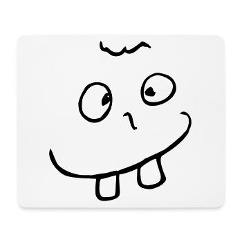 Nerd Face - Mousepad (Querformat) - Weiß - Vorne