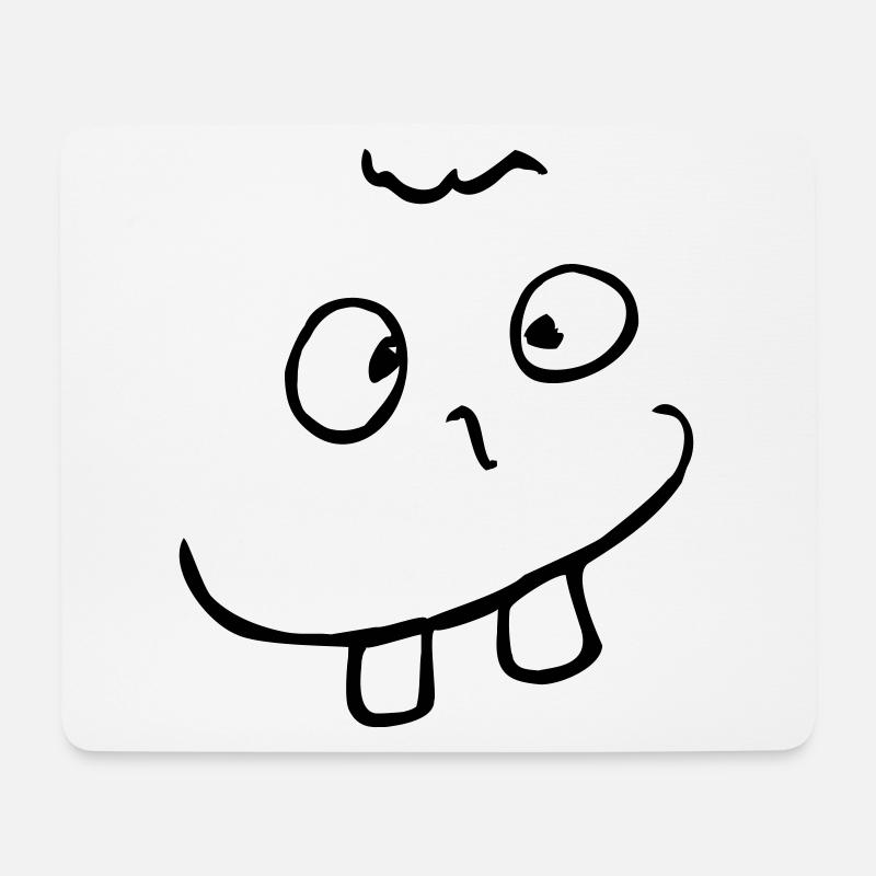 Nerd Face - Mousepad (Querformat) - Weiß
