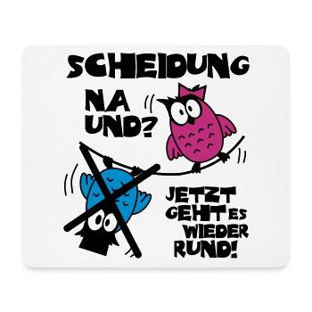 Scheidung na und - Brauteule mit Bräutigam X - Mousepad (Querformat) - Weiß - Vorne