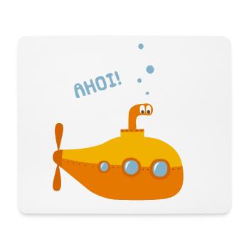 Unterwasser Comic U-Boot - Mousepad (Querformat) - Weiß - Vorne