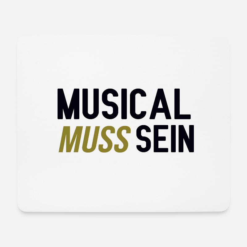 Musical muss sein - Mousepad (Querformat) - Weiß